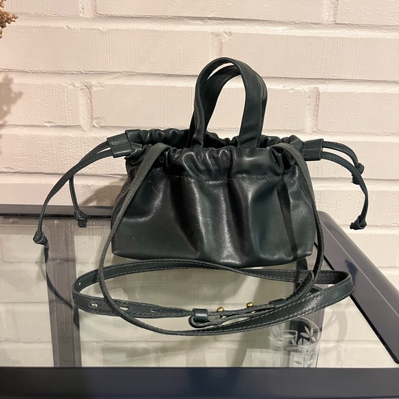 Madewell Piazza forest green purse with detachable crossbody strap - Picture 1 of 5
